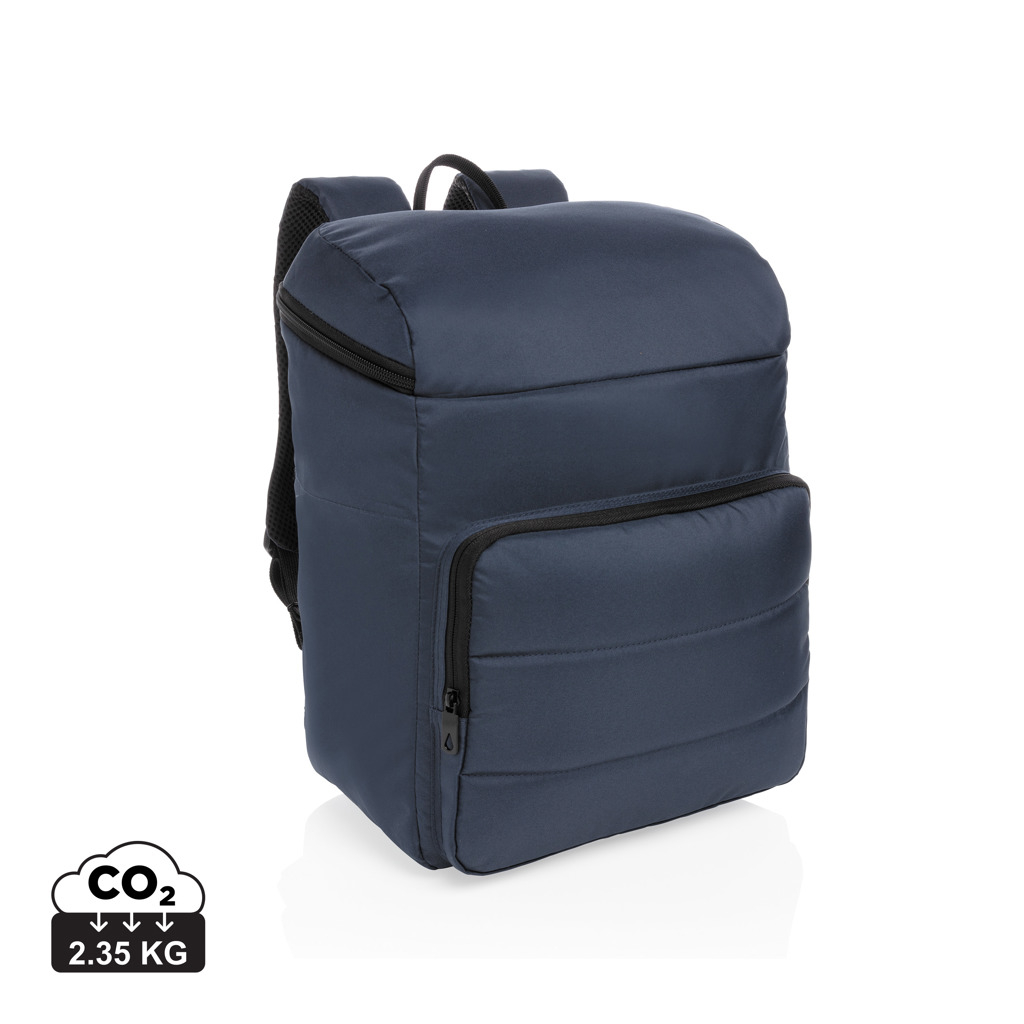 Sac à dos isotherme publicitaire Impact en rPET Bleu marine